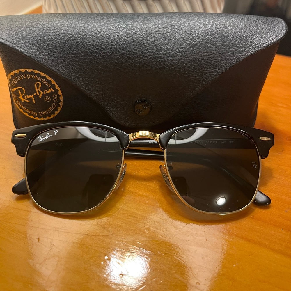 Ray-Ban Clubmaster Polarized Sunglasses (with case)